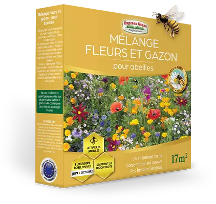 Mélange fleurs et gazon - pour abeilles